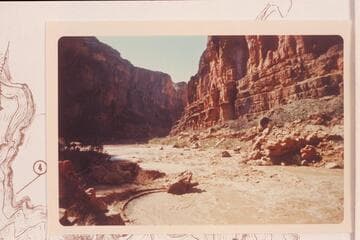 Rapid in flood of Little Colorado near Salt Trail. Hildreth swam across above this