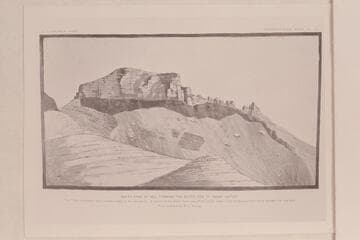 South face of hill forming south side of Chuar Outlet. Sketch by B. L. Young