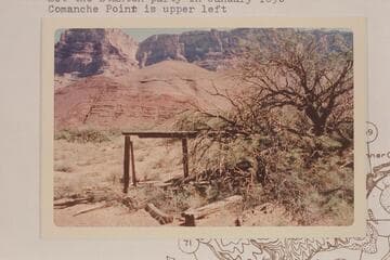 Remains of cabin at Mile 69.7 left bank, Grand Canyon
