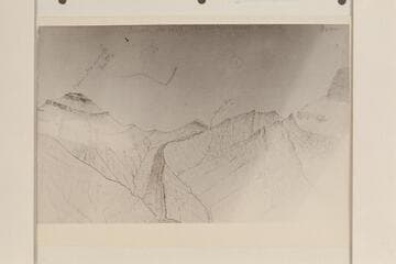 Original sketch captioned, "South face of Nun-Ko-weap Butte"