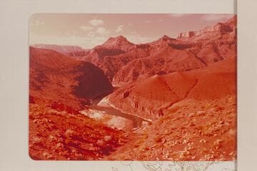 Solomon's Temple and the Tabernacle from the left bank near Mile 70. Downriver view