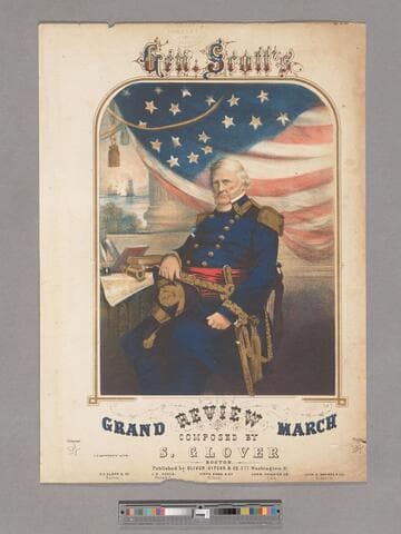 Gen. Scott's grand review march / composed by S. Glover