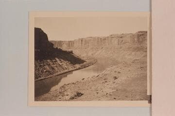 Downriver from the Saddle into the lower loop of Bowknot Bend. Easton, Leeds, Wheeler cruise on the "Paddy Ross."