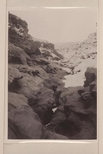 Looking south up Nokai Canyon several miles above mouth of the canyon.  Canyon here is cut in Shinarump conglomerate