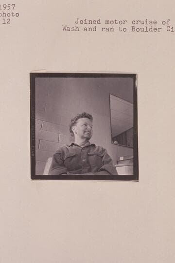 Lois Sanderson; Kanab.  She joined the motor cruise of 1956 at Whitmore Wash and ran to Boulder City that June