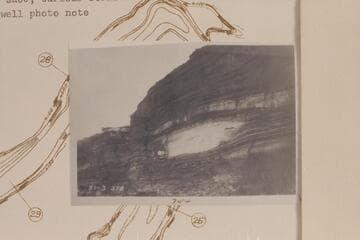 White spot of wall of Stillwater Canyon. Mile 22 1/2 left bank