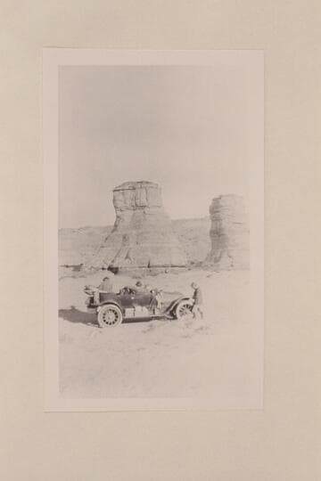 Zahn Franklin car en route to Kayenta. At the Elephant's Feet