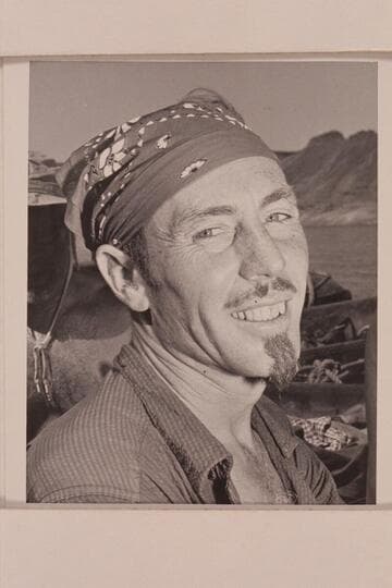 Walter Blaylock; Twin Falls, Idaho. At end of Grand Canyon traverse with Georgie White; Temple Bar, Lake Mead