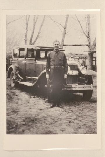 Governor George Dern at Hanksville enroute to Hite where he started a traverse of Glen Canyon with Dave Rust