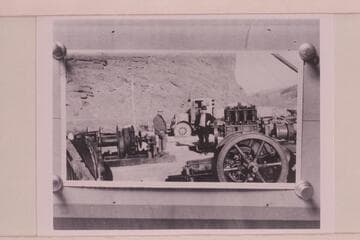 Equipment for drill rigs which was hauled on the scow of the Moab Garage Company