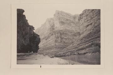 Mouth of Cove Canyon from about Mile 186.5. Compare Sidney Paige photo 1438 on 1921, Sep. 24