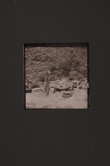 Bill Belknap in the Fire Dance. At Tapeats Creek. Bill says he is about to heave an egg or something