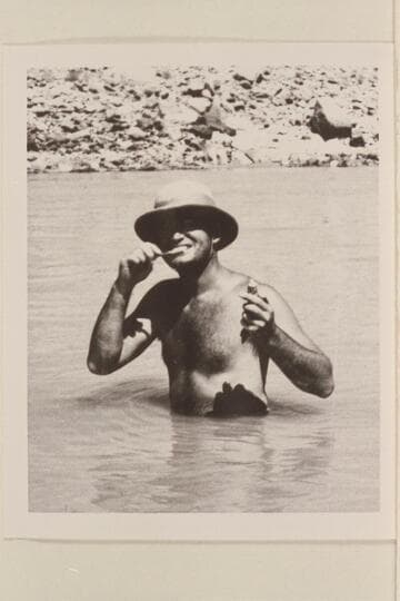 Barry Goldwater; Cataract Canyon. Probably Camp #7, Mile 197, 1940, July 16
