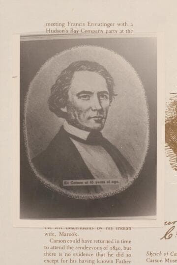 [Kit Carson] Copy of reproduction in "Jessie Benton Fremont Appraises Carson" in Frontier Times, 1970, June-July