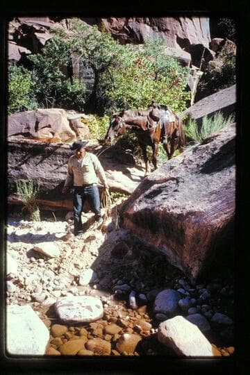 Dan Lehi down trail in Black Water Creek