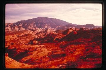 Navajo Mountain and 6069 from north Lehi Canyon