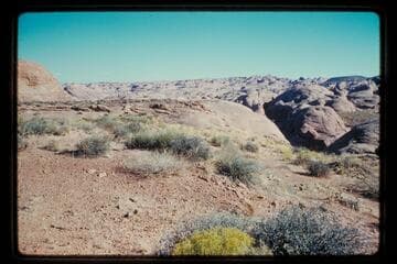 Edge of Moepitz Airfield looking across Moepitz Canyon