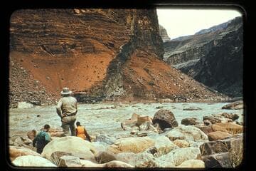 Hatch party sizing up Hance Rapid