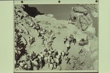 Dedication of the Nevills plaque. Masland comforts Joan Nevills in her emotional outburst. Mary Abbott and Mo Nevills look on from the other side of the plaque