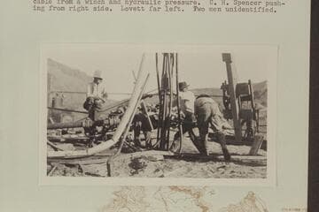 Spencer's Lovett pipe dredge operation at Lees Ferry