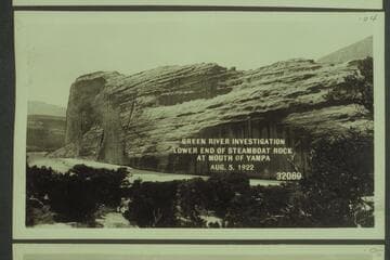 Green River Investigation: Lower End of Steamboat Rock at Mouth of Yampa