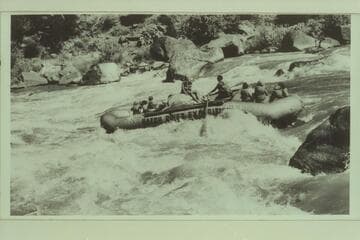 Hatch pontoon in Hells Half Mile. Dinosaur National Monument