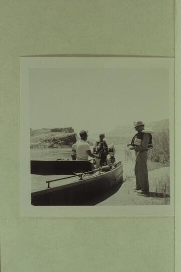 Dick Kelly; Gordon Avil; Jim Algar. Lees Ferry. Prior to start of Marston-Disney cruise