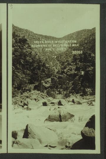 Green River Investigation: Beginning of Hell's Half MileDownstream in Ladore Canyon from below Triplet Rapids