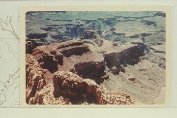 Looking down at the approach route up the finger used in the climb to the summit of Brahma
