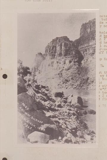 Across Cataract Canyon from left bank near Rapid #24. Approximately Mile 202, Station 9263