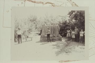 Ceremony at unveiling of plaque at Sand Wash