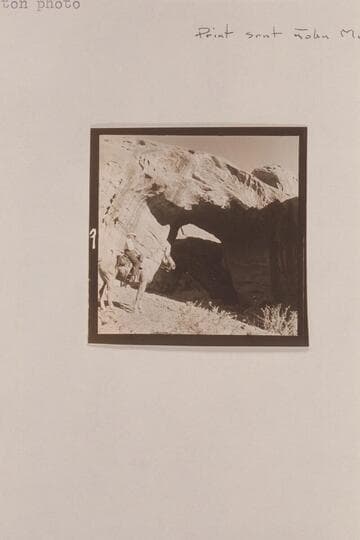 Nancy Daly at White-hat Bridge. Side canyon of Navajo Canyon, Arizona