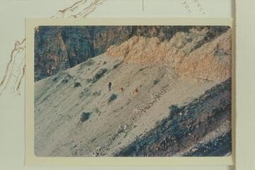 Down the talus to Vulcan Rapid