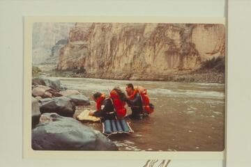 Preparing for floating from foot of Vulcan Rapid