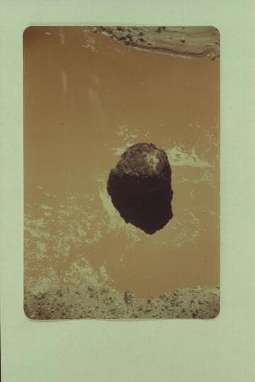 The lava block known as Vulcans Anvil near Mile 178