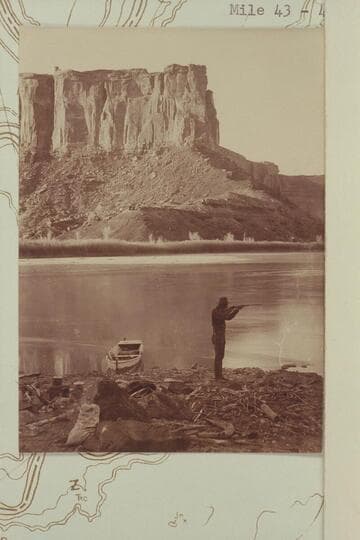 Arthur O. McCormick at camp at Horse Thief Trail; Mile 43-44