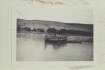 Sands Wash Ferry [on photo reverse:  Ray Thompson at San Juan Ferry]