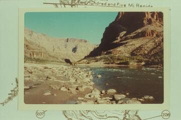 Upriver from beach below mouth of Spring Canyon