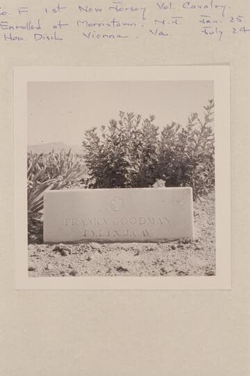 Headstone of Frank V. Goodman. Cemetery at Vernal. Goodman died at Vernal 1915, June 22. State of Utah death certificate gives date of death as June 24