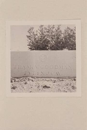 Headstone over grave of Frank Valentine Goodman. Cemetery at Vernal, Utah. Goodman died at Vernal 1915, June 22