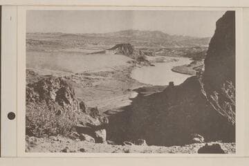 The world's greates artificial lake will occupy this site above Hoover Dam