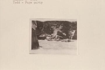 Webster B. Todd piloting boat through Ashley Falls. Tood-Page party