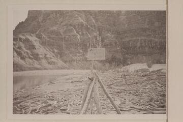 Sign left at Granite Park by Caltech party for Buzz Holmstrom