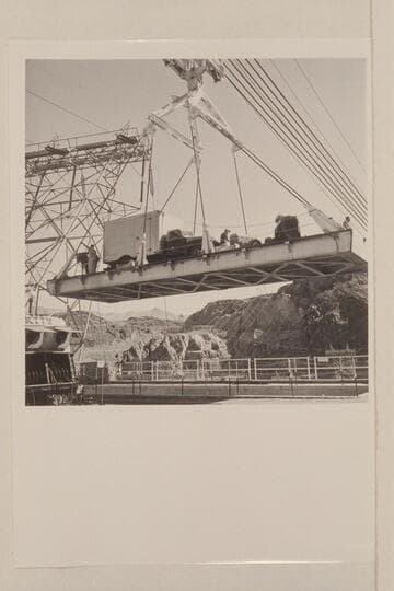 "NBC T. V.  Wide Wide World" rigging for Hoover Dam show
