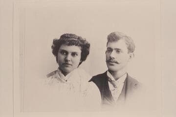 Fenton Mercer Gass and Lena Van Leuven Gass.  Wedding photo