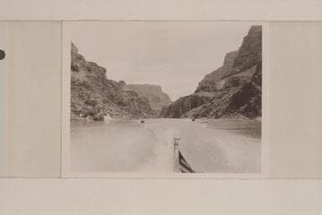 Motorboat fleet on upper Lake Mead in the Grand Canyon