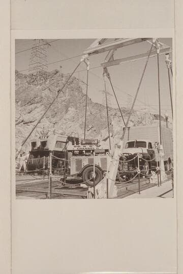 The NBC T. V. equipment on the skip at Hoover Dam