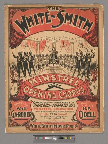 The White-Smith minstrel opening chorus : composed and arranged for amateur & professional minstrel companies / words by Wm. H. Gardner ; music by H. F. Odell