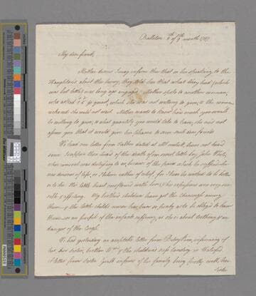 Leadbeater, Mary (Shackleton). Letter to Elizabeth (Pim) Pike