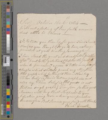 Farrell, Michael. Letter to Richard Shackleton